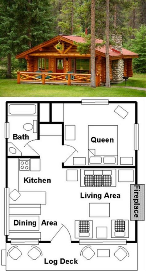 Cabin Style Home Decor | Cabin floor plans, Cabin floor, Cabin house plans