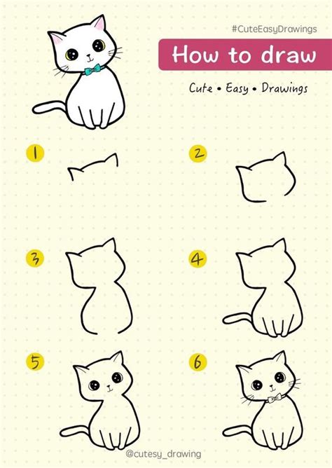 Cats Cute Drawing Cats Cute Drawing Tutorial And Step By Step Guide ...