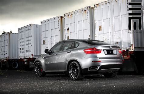 Metallic Gray BMW X6 on Black Wheels by Exclusive Motoring | Black ...