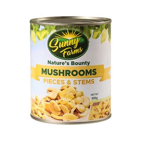 Sunny Farms Nature's Bounty Pieces & Stems Mushrooms 850 g | NegosyoNow