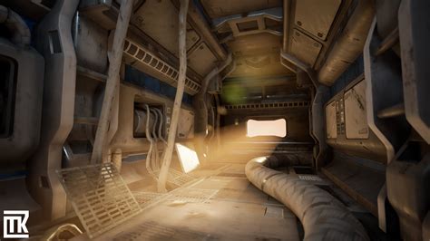 ArtStation - Sci-Fi Hallway Modular Kit Low-poly 3D model | Game Assets