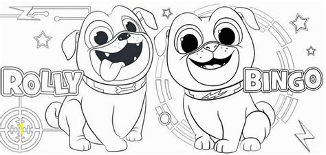 Bingo and Rolly Coloring Pages | divyajanan