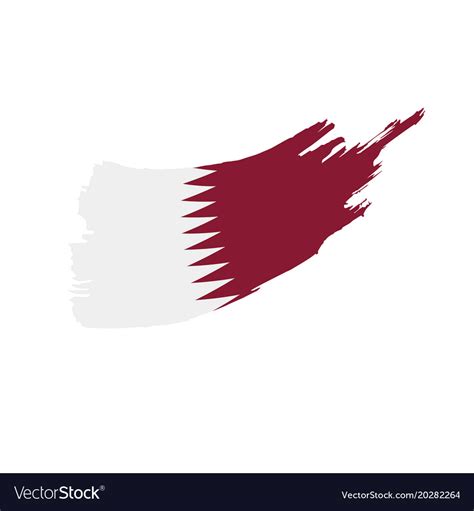 Qatar flag Royalty Free Vector Image - VectorStock