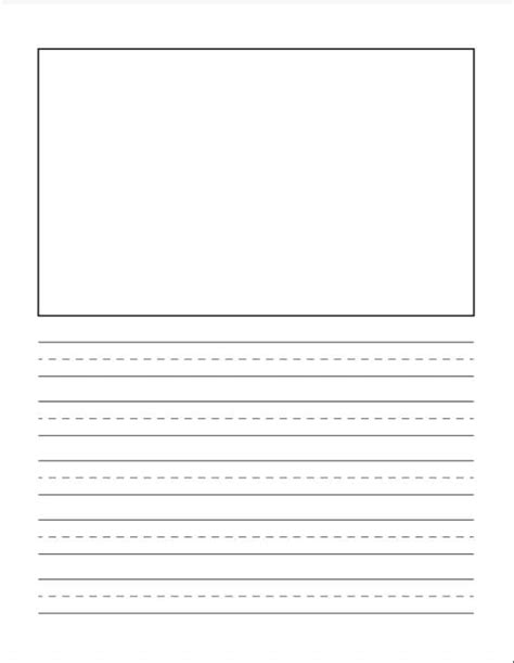 Printable Writing Paper Handwriting Practice With Drawing Box Included ...