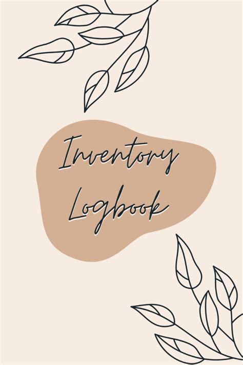 Inventory Logbook: Minimalist Cover | Simple Inventory Log Book for ...