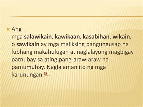 SOLUTION: Salawikain sawikain kasabihan idyoma - Studypool