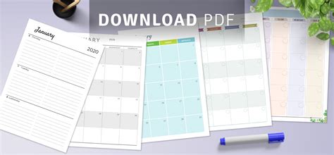 Planner printable A5 templates - Download PDF