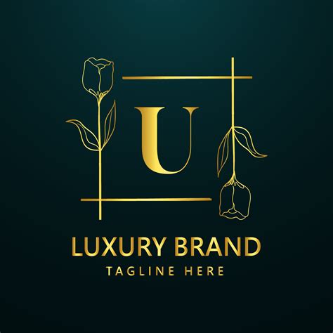 Premium letter U logo icon design. Luxury jewelry frame gem edge ...