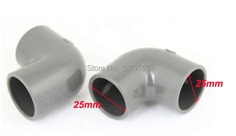 25mm Dia 90 Angle Degree Elbow Gray PVC Pipe Fittings Adapter Connector ...