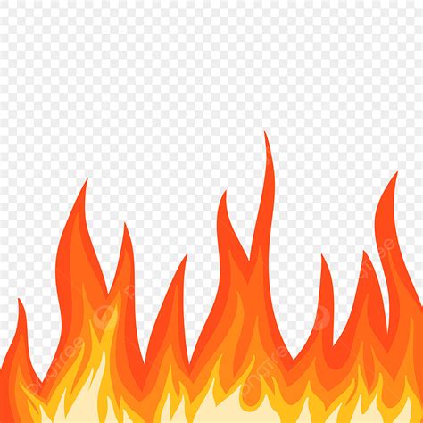 Fire Flames Clipart Transparent Background, Big Fire Orange Flame ...