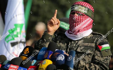 Abu Ubaida Spokesman Ezzedine Alqassam Brigades Editorial Stock Photo ...