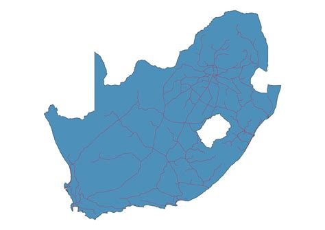 South Africa Train Map SVG Vector - Railway Map