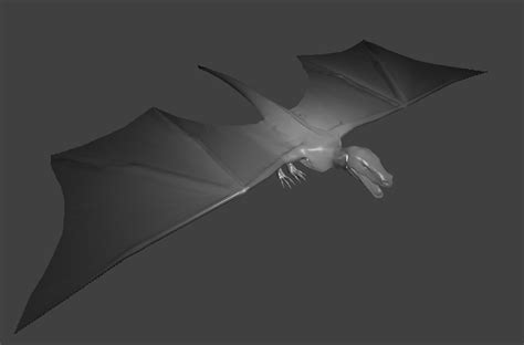 Simple Wyvern (Not Rigged) Free 3D Model - .blend - Free3D