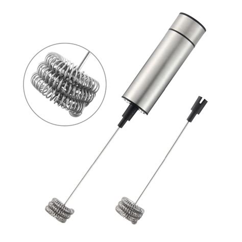 1pc Stainless steel mini hand-held electric whisk cream coffee whisk ...