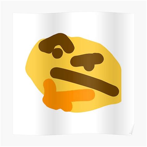 "Thinking Emoji Meme" Poster for Sale by aMemeStore | Redbubble