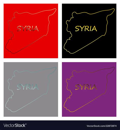 Flag map of syria Royalty Free Vector Image - VectorStock