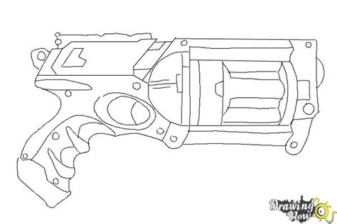 How to Draw a Nerf Gun - DrawingNow