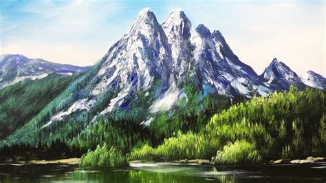 Paint Mountains With Acrylic Paints - lesson 3 - YouTube