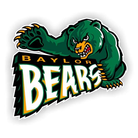 Baylor University Bears Mascot Precision Cut Decal / Sticker