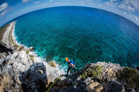 Climbing Cayman Brac - Open climb - Bluff Rappel - Miha - Cayman Brac ...