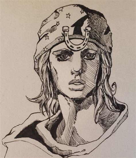 Draw a jojo style portrait of you or whatever you want by Jackuzuki