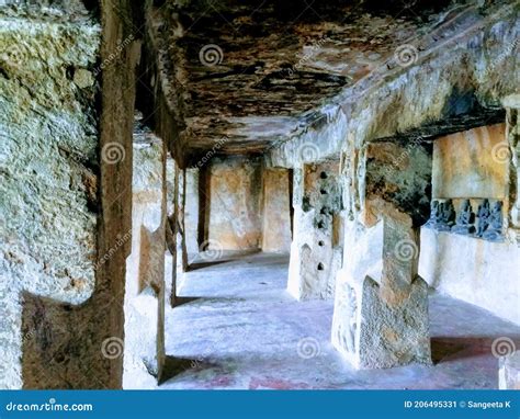 Undavalli Caves- Rock Architecture at Undavalli in Krishna Stock Image ...