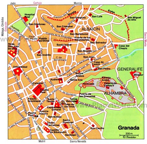 Printable Street Map Of Granada Spain - Printable Maps