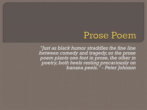 PPT - Prose Poem PowerPoint Presentation, free download - ID:2168009