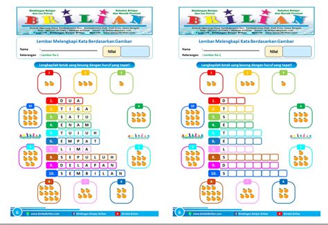 Soal TTS Melengkapi Kata Berhitung untuk anak PAUD TK – Bimbel Brilian