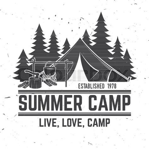 Summer camp. Vector illustration. ... | Stock vector | Colourbox