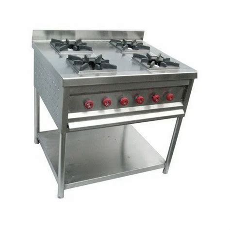 Commercial 4 Burner Gas Range at Rs 79000 | Four Burner Gas Stove in ...