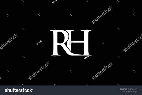 Rh Company Logo Design Monogram Logo Stock Vector (Royalty Free ...