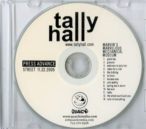 Tally Hall – Marvin's Marvelous Mechanical Museum (2005, CDr) - Discogs