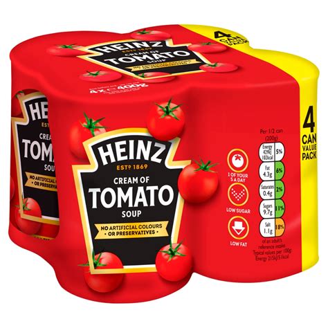 Heinz Classic Cream Of Tomato Soup 4X400g - Co-op