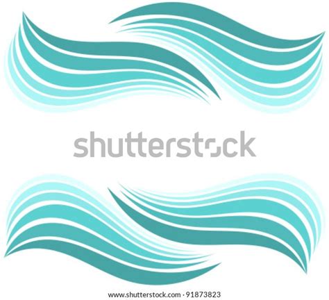 Water Waves Border Vector Illustration Design Stock Vector (Royalty ...