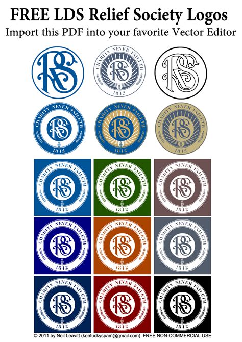 Relief Society (LDS) Logos/Seal Collection - FREE VECTORS (Import this ...