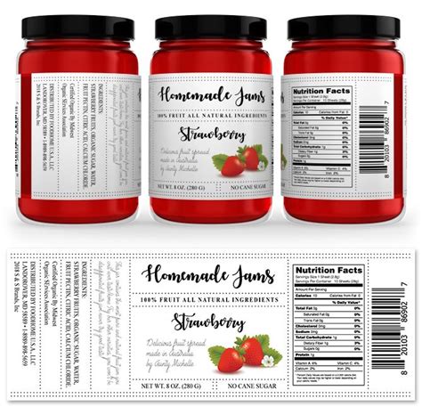 Strawberry Jam Label Template http://www.dlayouts.com/template/1049 ...