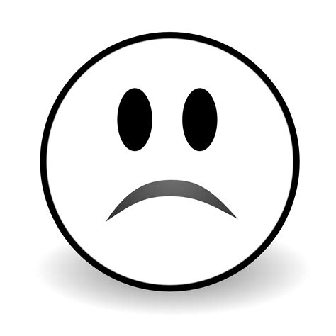 Sad face clip art black and white free clipart – Clipartix