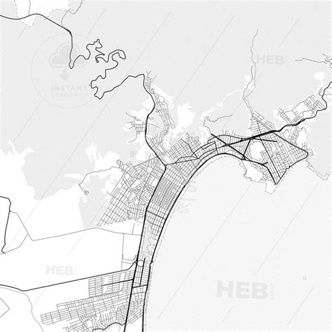 Vector PDF map of Caraguatatuba, Brazil - HEBSTREITS Sketches | Map ...