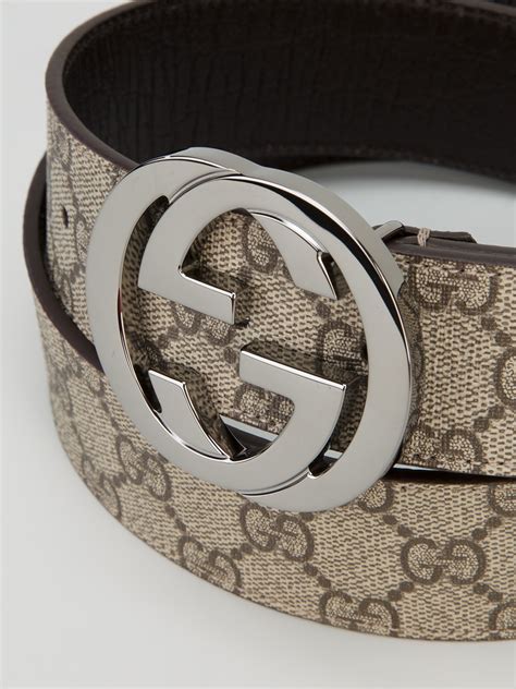 Lyst - Gucci Monogram Belt in Natural for Men