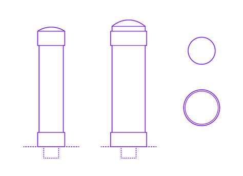 Bollard Spacing Dimensions & Drawings | Dimensions.com