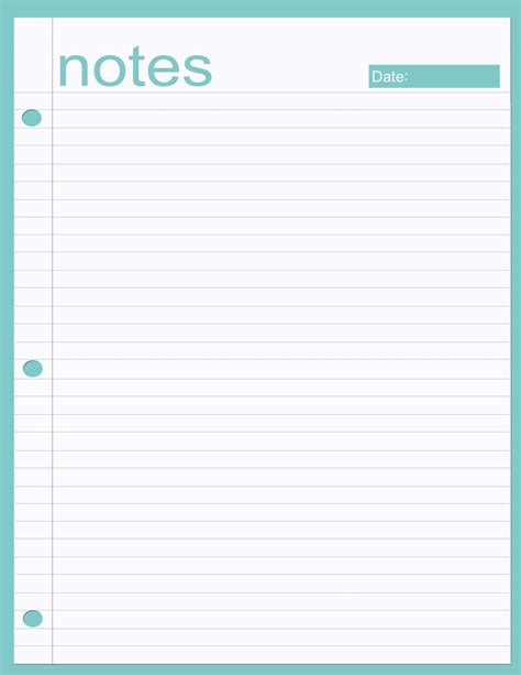 Printable Note Pages | room surf.com