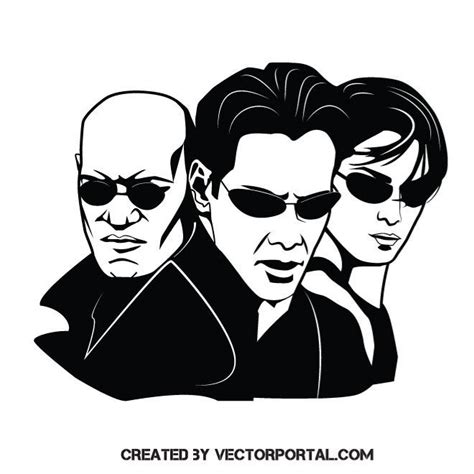 MATRIX MOVIE CAST.ai Royalty Free Stock SVG Vector and Clip Art