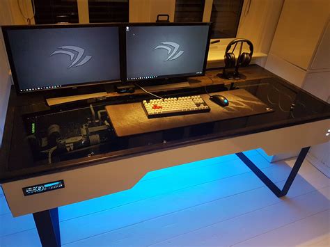 I made a custom PC desk : r/DIY