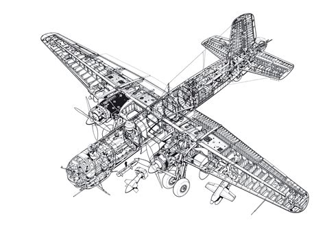 Heinkel He 177 Cutaway Drawing in High quality