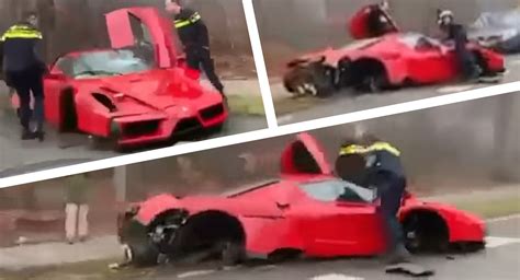 $3M Ferrari Enzo Destroyed After Crashing Into A Tree, Possibly During ...