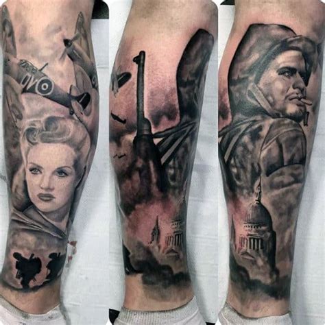 70 WW2 Tattoos For Men - Memorial Military Ink Design Ideas