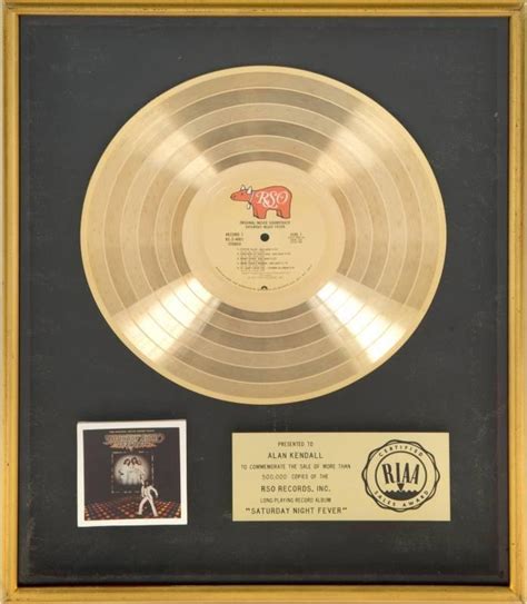 BEE GEES "GOLD" RECORD AWARD SATURDAY NIGHT FEVER - Current price: $1000