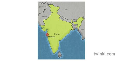 map of india with mumbai highlighted map year 6 hass address asia Lesson 7