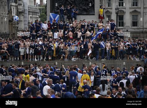 Tartan Army in London Stock Photo - Alamy